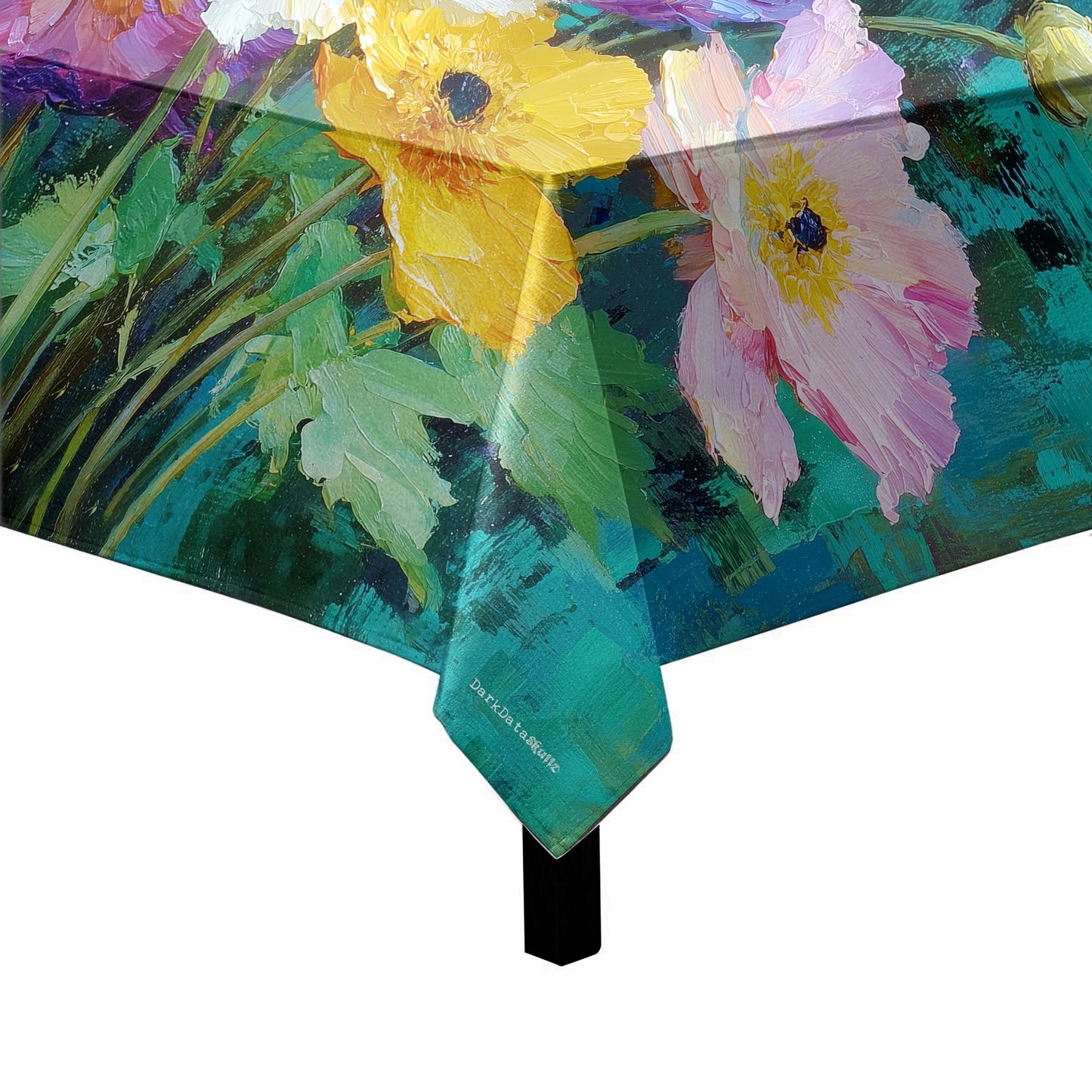 Painted Bloomscape Square Tablecloth by Wikus Schalkwyk