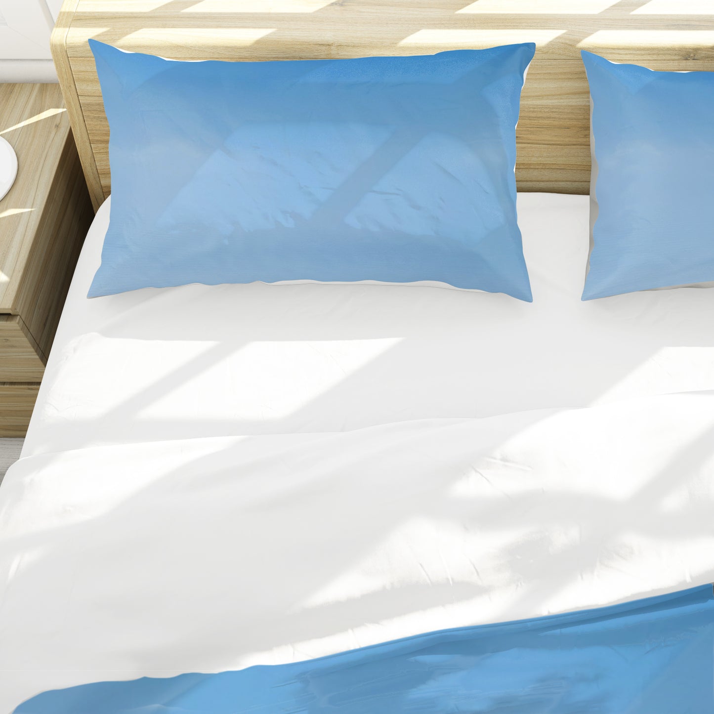Painted Blue Daisies Duvet Cover Set