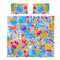 Painted Colourfull Floral Duvet Cover Set
