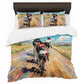 Painted Cross Country Bikes Duvet Cover Set