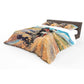 Painted Cross Country Bikes Duvet Cover Set