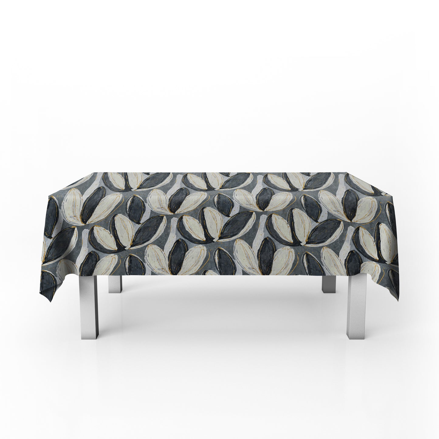 Painted Grey & White Tulips Rectangle Tablecloth