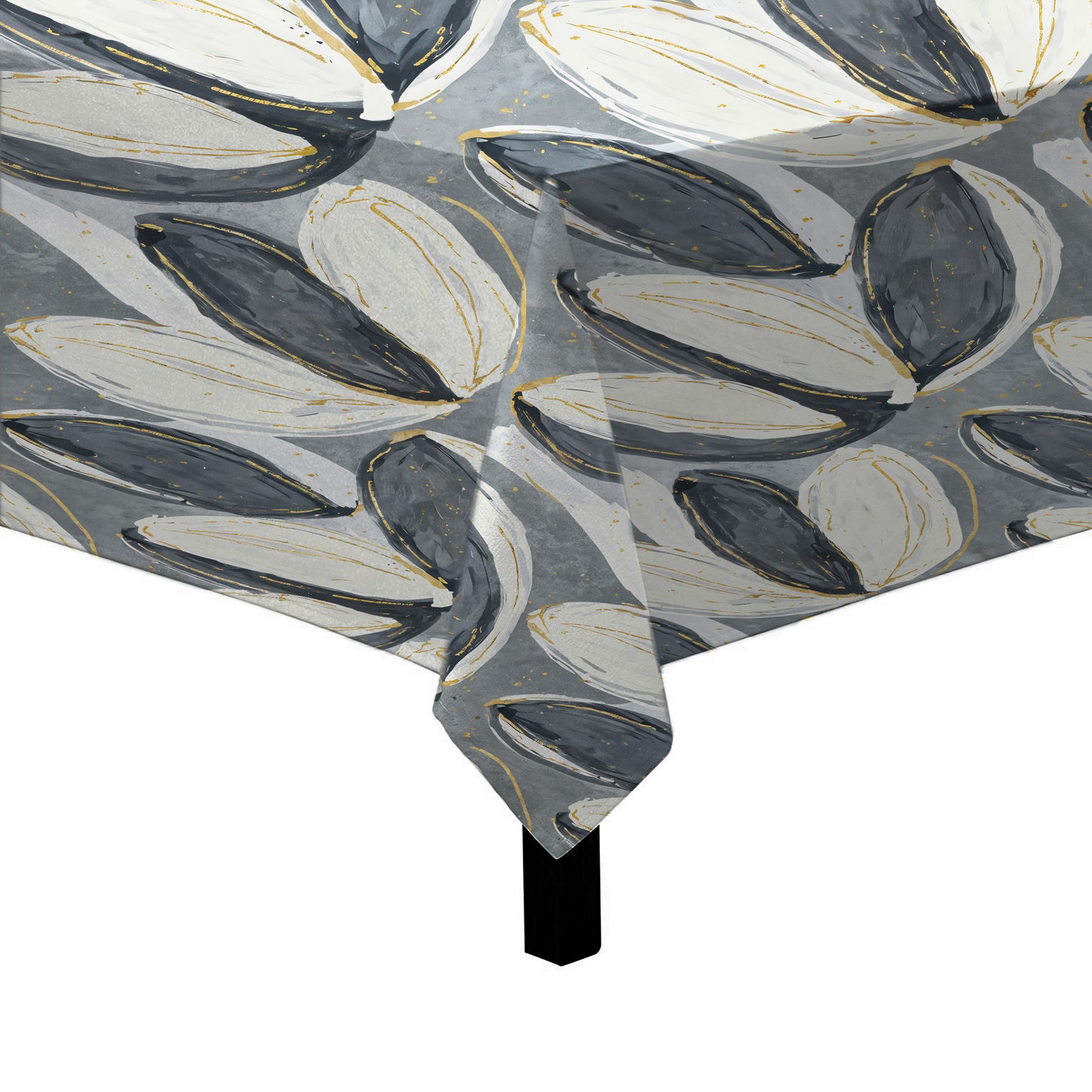 Painted Grey & White Tulips Square Tablecloth