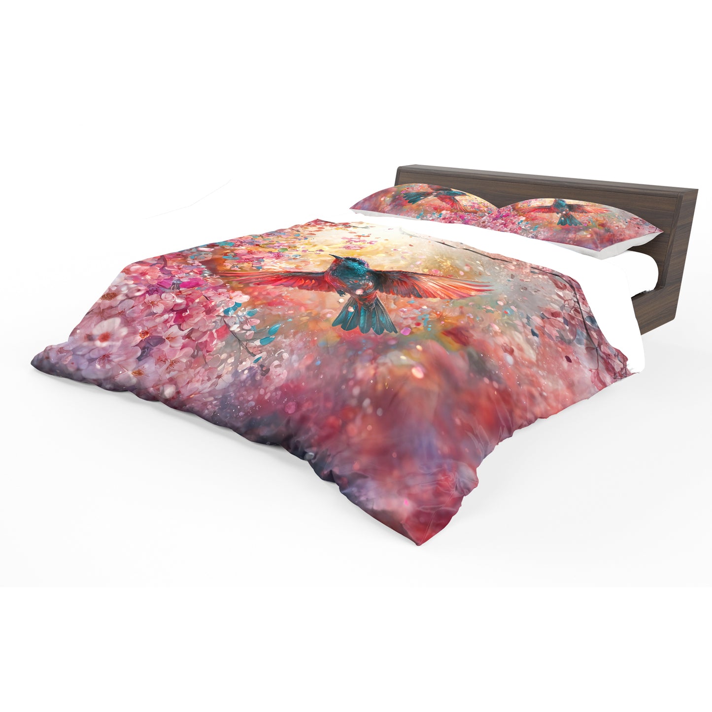 Painted Hummingbird Duvet Cover Set
