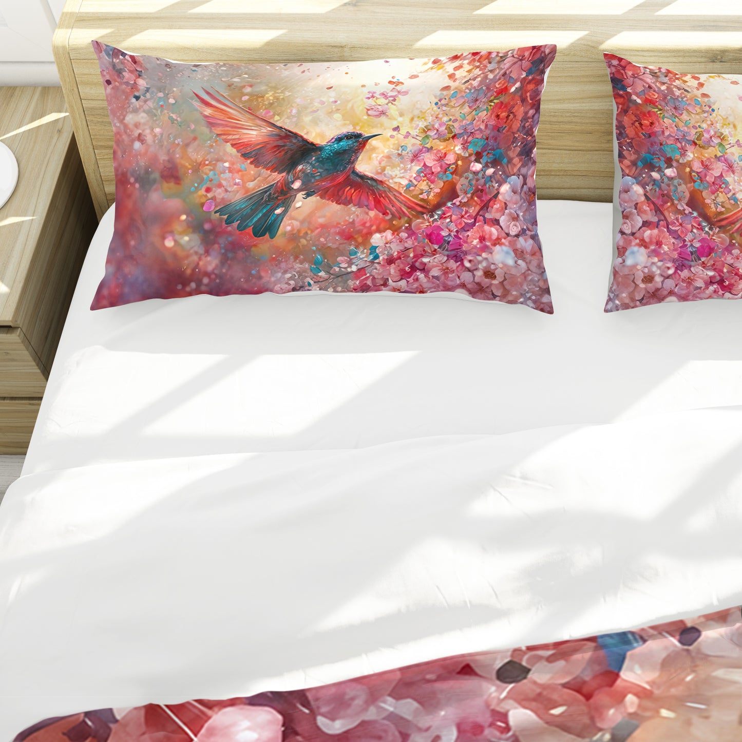 Painted Hummingbird Duvet Cover Set