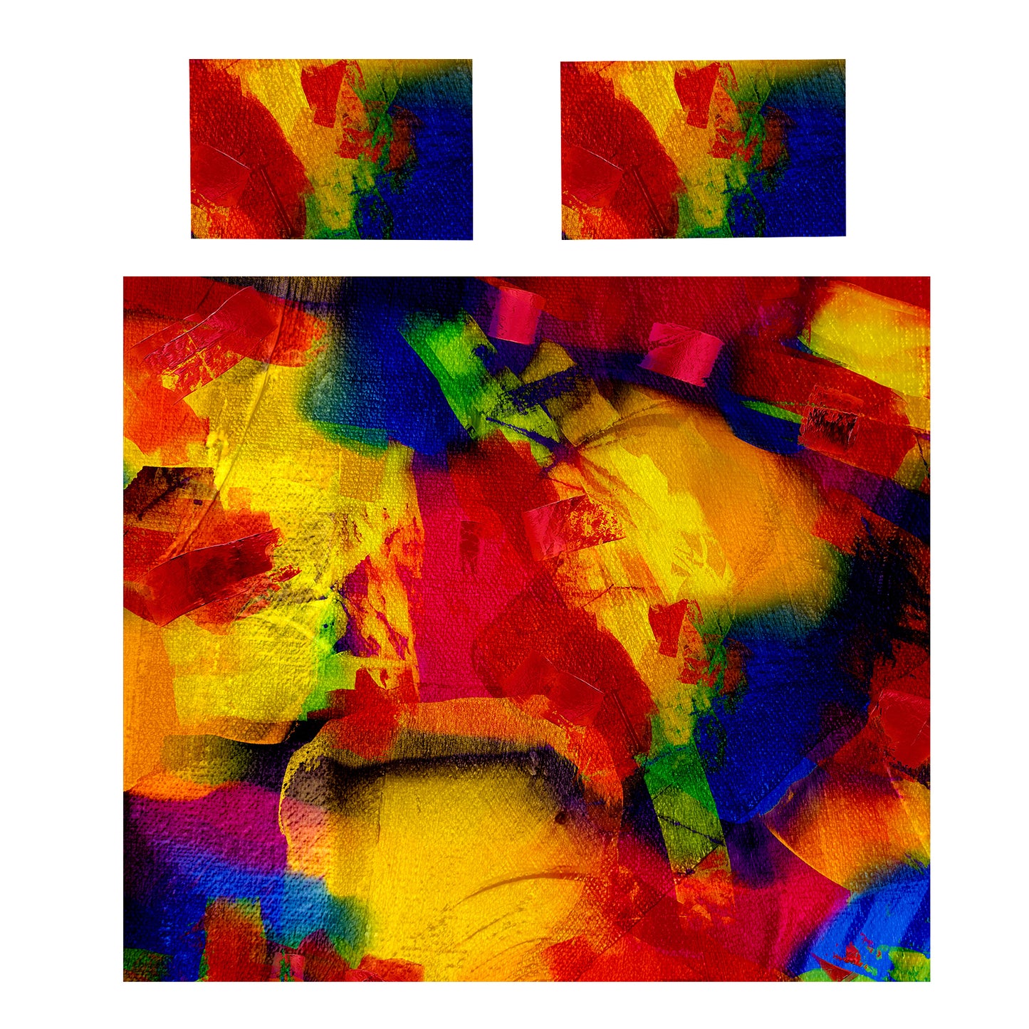 Painted Mixed Colours Duvet Cover Set