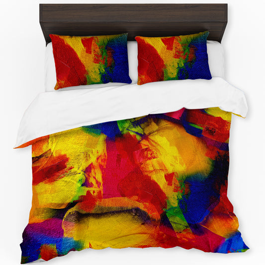 Painted Mixed Colours Duvet Cover Set