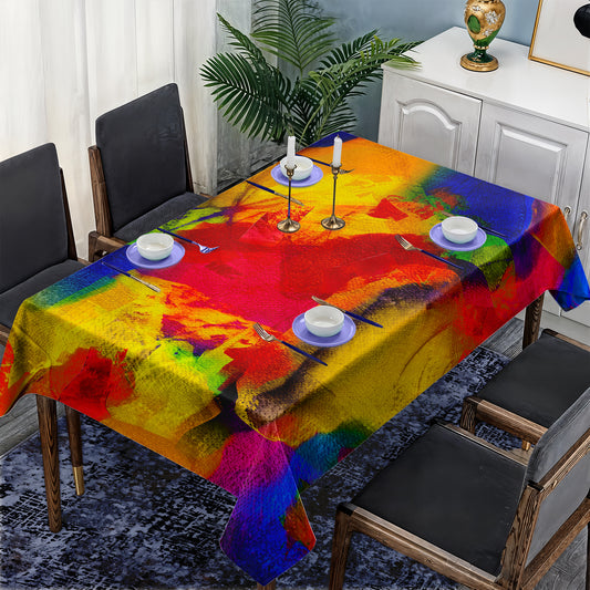 Painted Pigments Rectangle Tablecloth