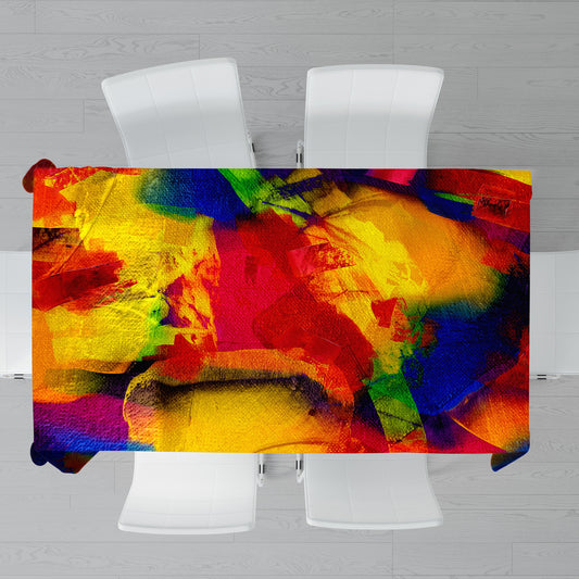 Painted Pigments Rectangle Tablecloth