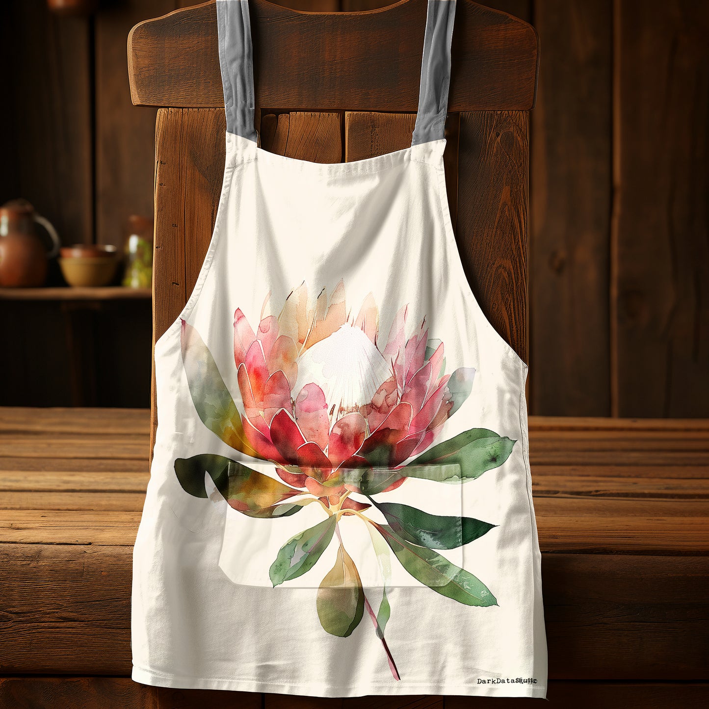 Painted Protea Apron by Wikus Schalkwyk