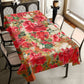 Painted Red Blooming Floral Rectangle Tablecloth By Mark Van Vuuren