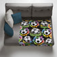 Painted Soccer Ball Light Weight Fleece Blanket by Mark van Vuuren