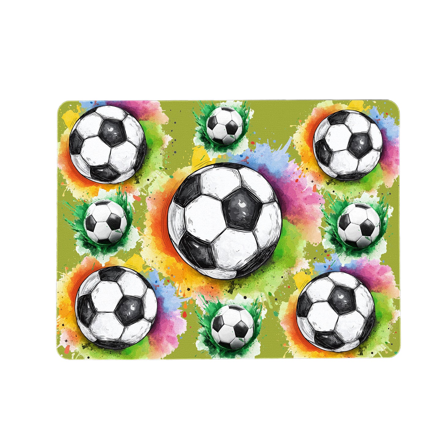 Painted Soccer Balls Placemats By Mark van Vuuren