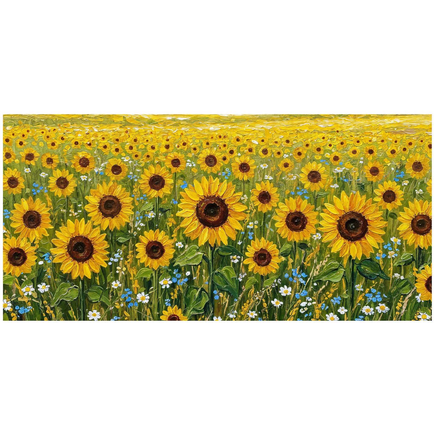 Painted Sunflower Field 3m Rectangle Tablecloth