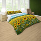Painted Sunflower Field Duvet Cover Set
