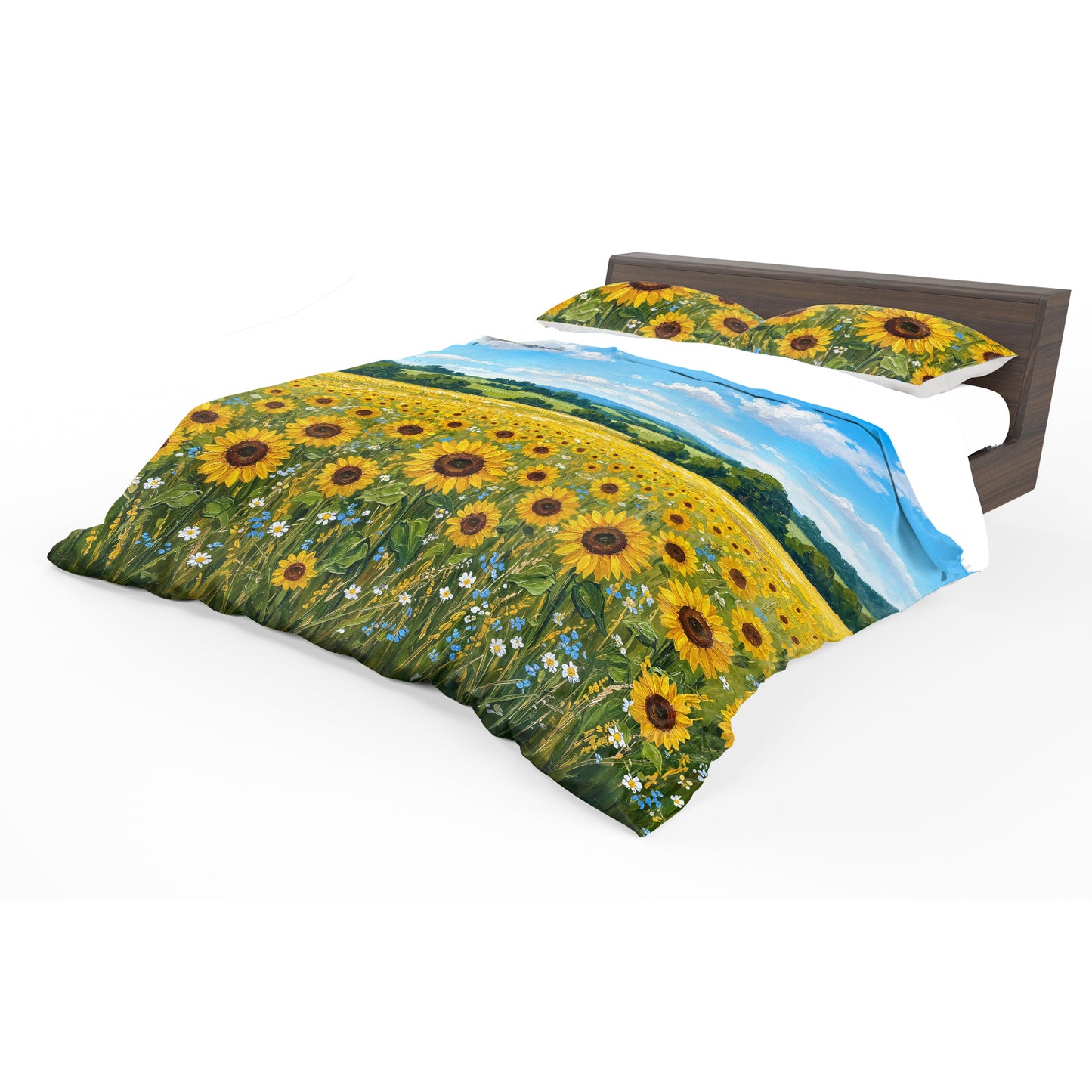 Painted Sunflower Field Duvet Cover Set