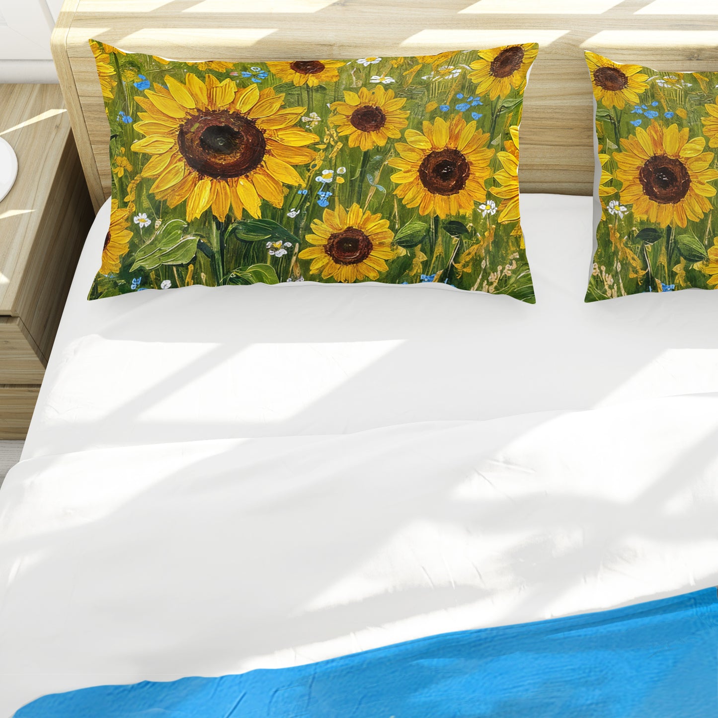 Painted Sunflower Field Duvet Cover Set