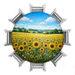 Painted Sunflower Field 2,3m Round Tablecloth