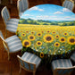 Painted Sunflower Field 2,3m Round Tablecloth