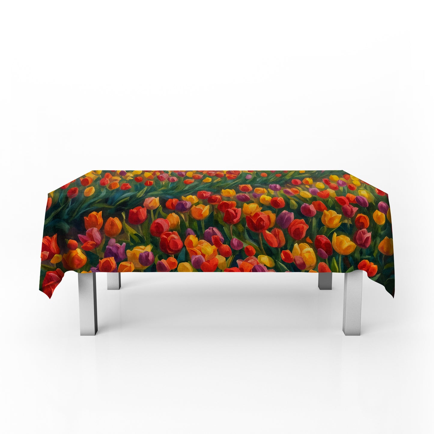 Painted Tulips Rectangle Tablecloth