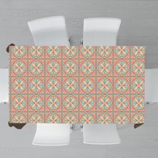 Painted Victorian Hall of Blossoms Rectangle Tablecloth
