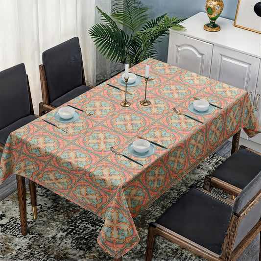 Painted Victorian Hall of Blossoms Rectangle Tablecloth