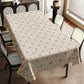 Painted Victorian Ivory & Ink Rectangle Tablecloth