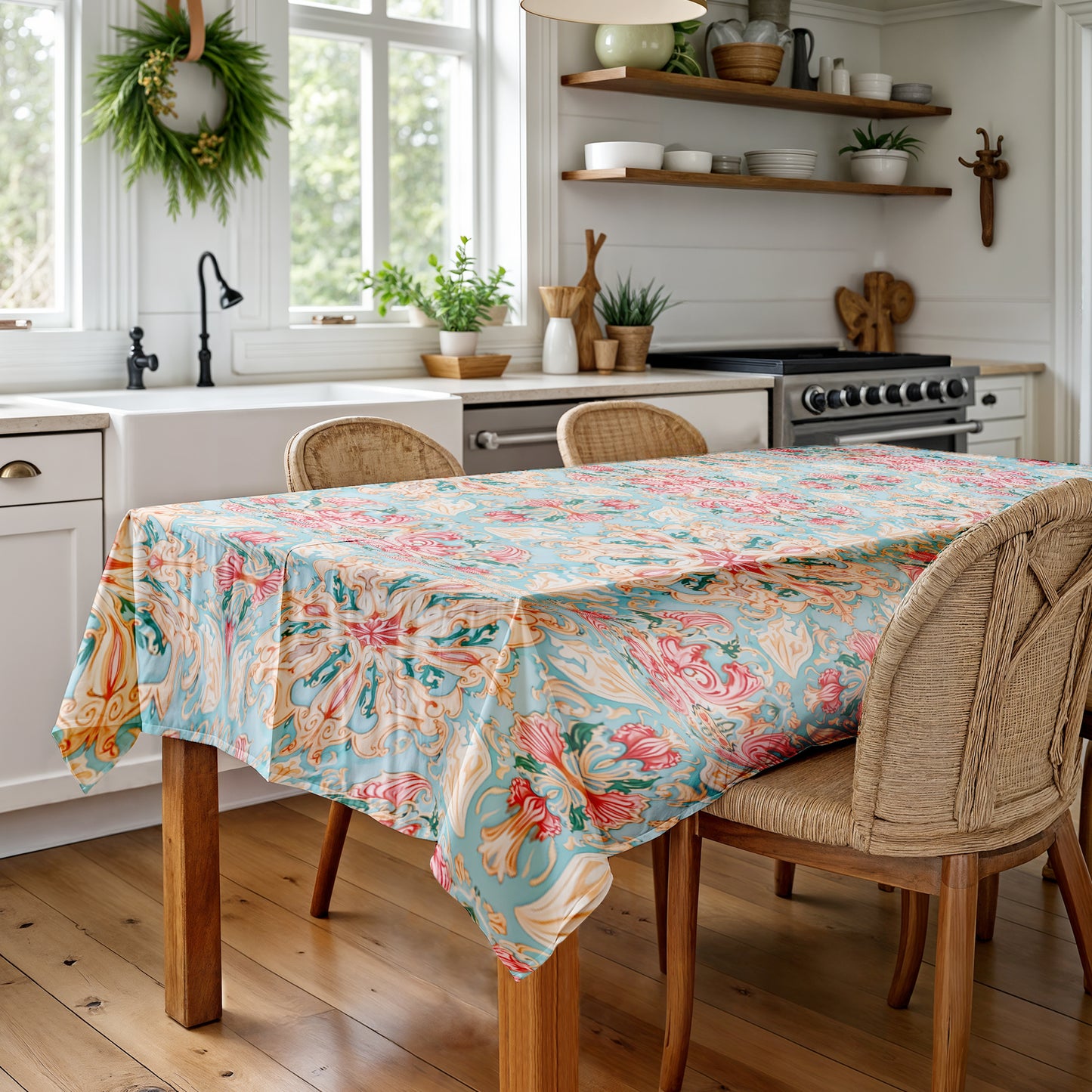 Painted Victorian Ivy Serenade Rectangle Tablecloth