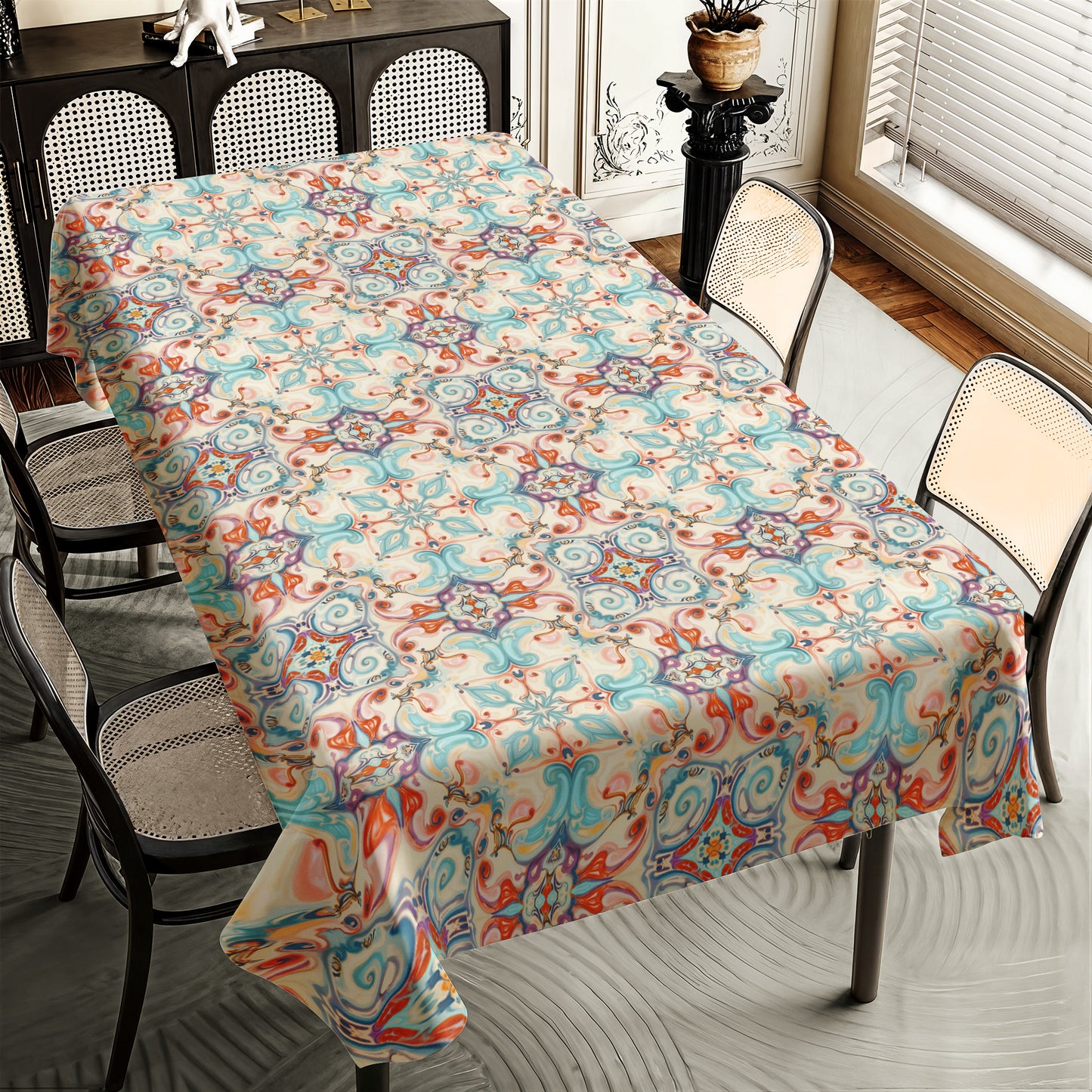 Painted Victorian Moonlight Manor Rectangle Tablecloth