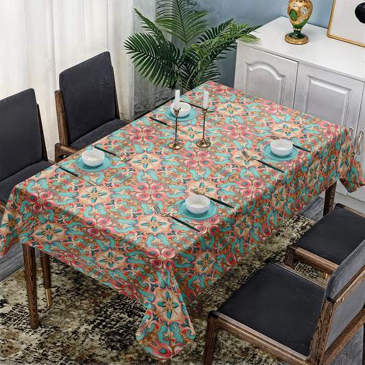 Painted Victorian Rosewood Parlor Rectangle Tablecloth