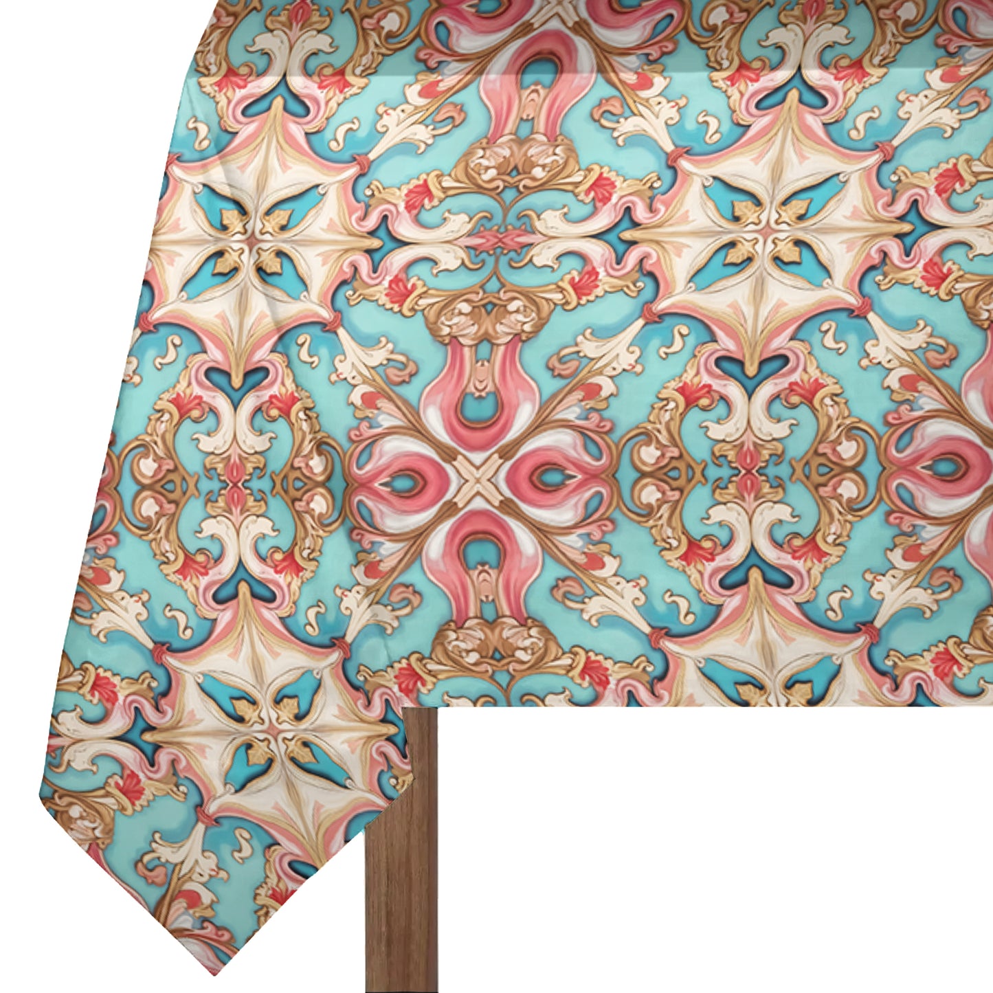 Painted Victorian Rosewood Parlor Rectangle Tablecloth