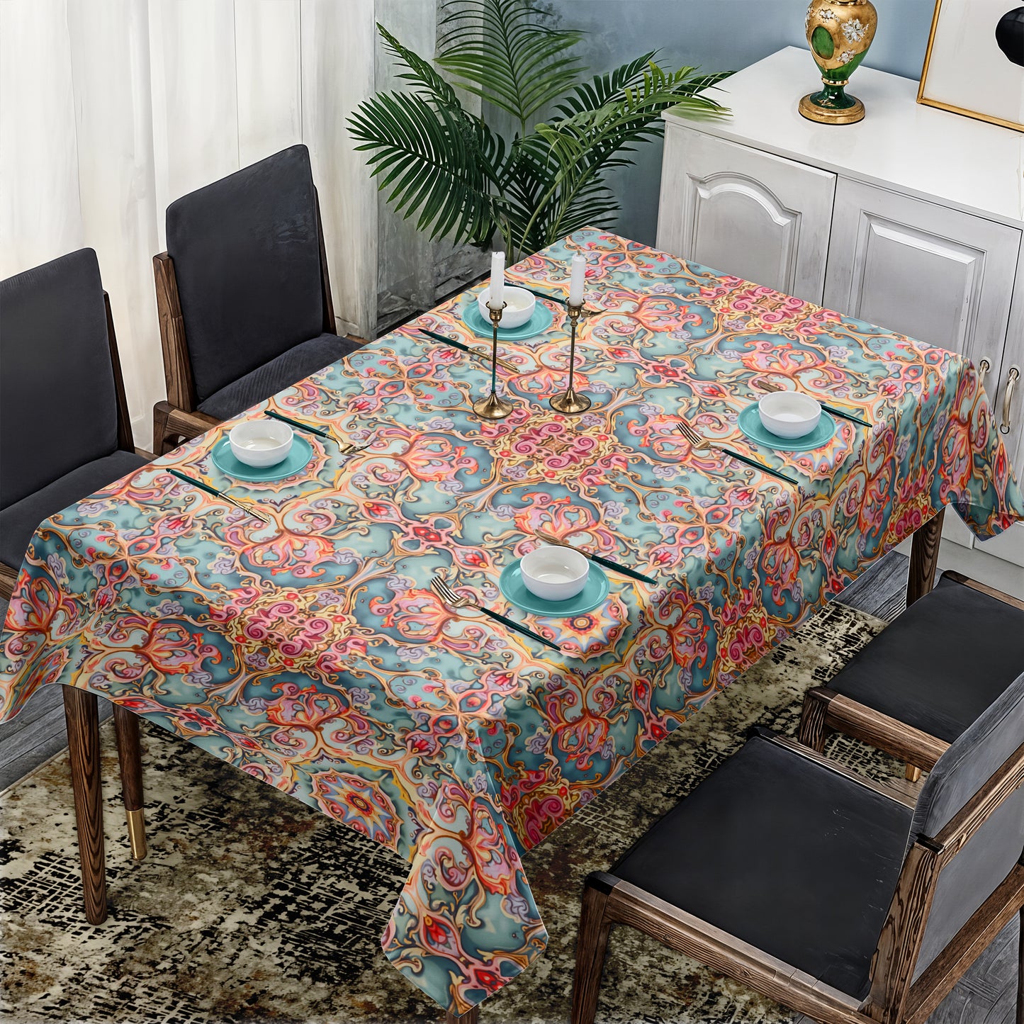 Painted Victorian Twilight Rectangle Tablecloth