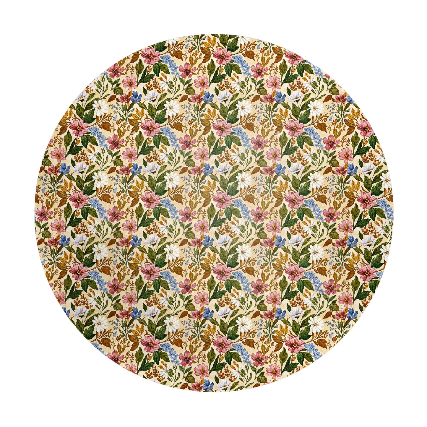 Painted Wild Flower Round Tablecloth