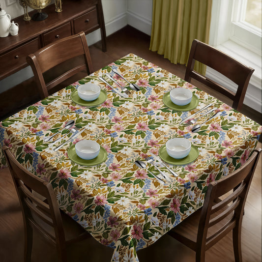 Painted Wild Flower Square Tablecloth