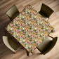 Painted Wild Flower Square Tablecloth
