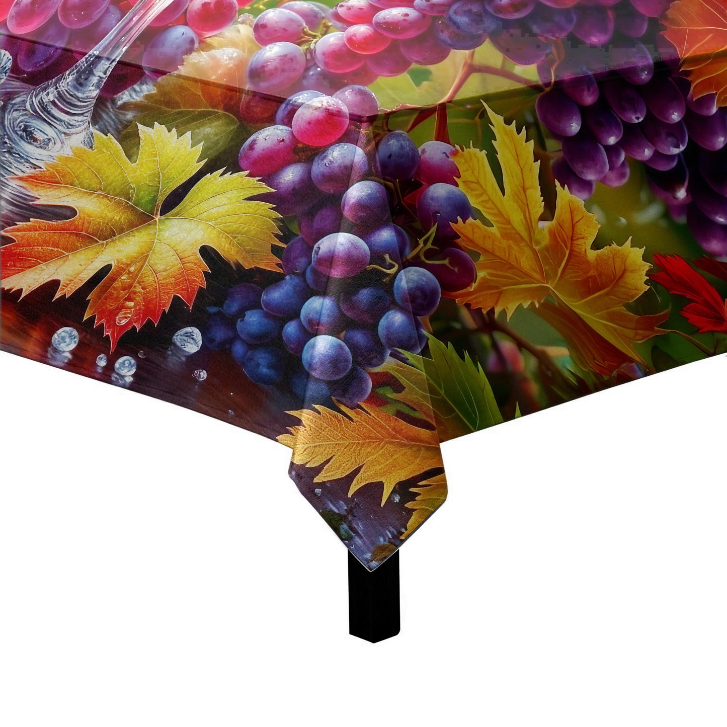 Painted Wine Harvest Square Tablecloth