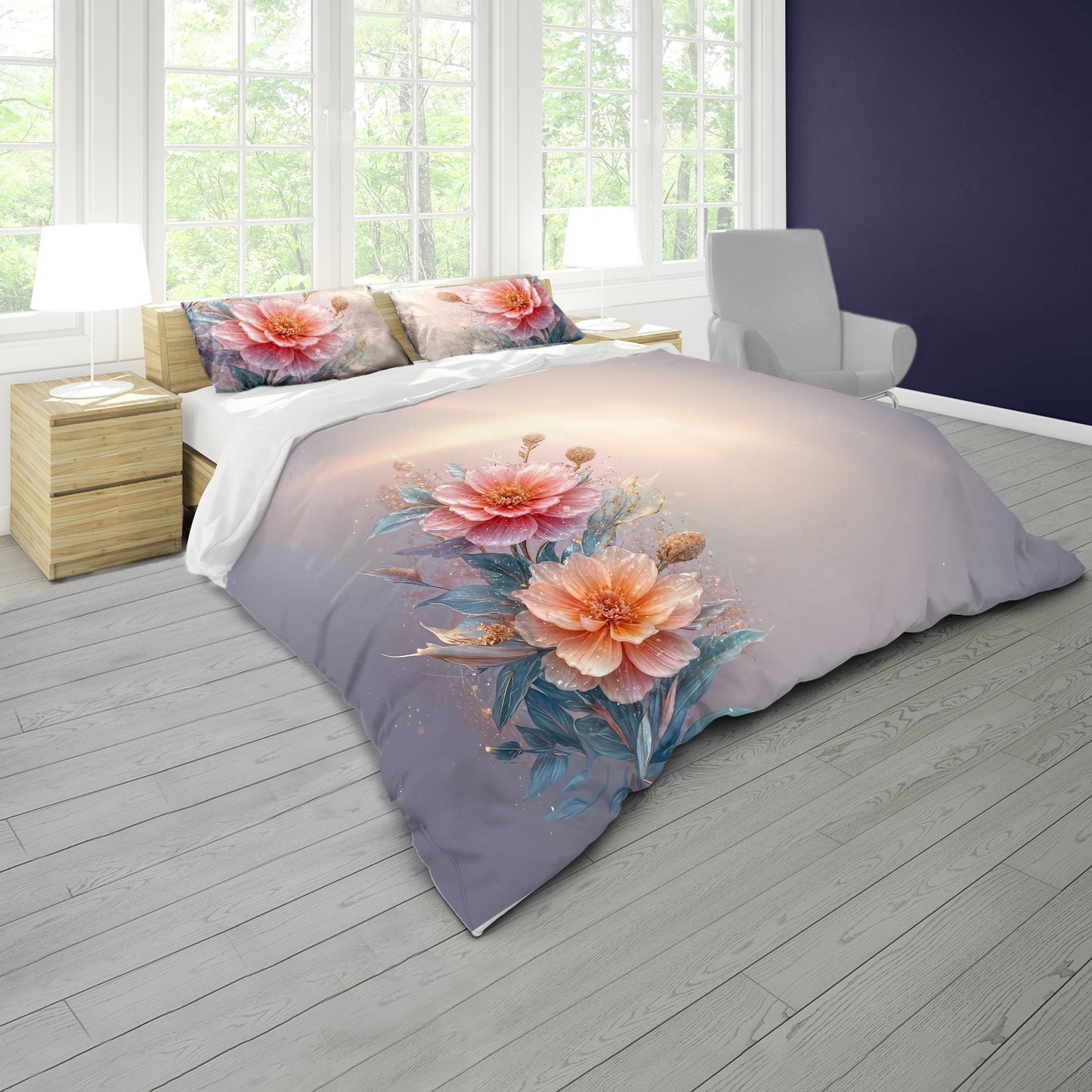 Pair of Roses Duvet Cover Set
