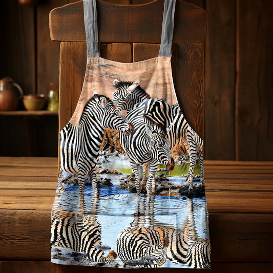 Pyjama Drinkers Medium Length Apron by Delene Lambert