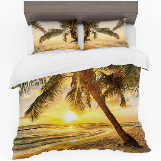 SPECIAL: Palm tree beach Duvet Cover Set - King