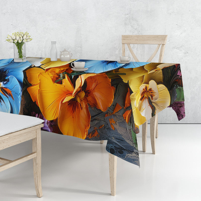 Pansies Abstract Rectangle Tablecloth