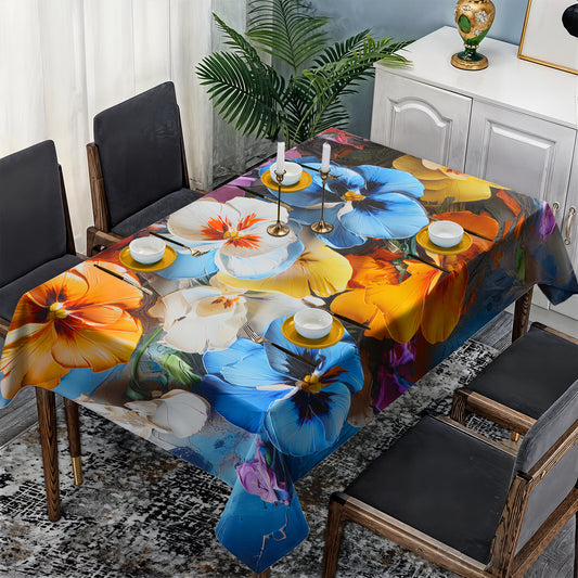 Pansies Abstract Rectangle Tablecloth