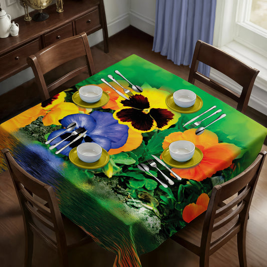 Pansies Square Tablecloth