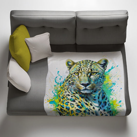 Panthera Pardus Leopard Light Weigt Fleece Blanket By Nathan Pieterse
