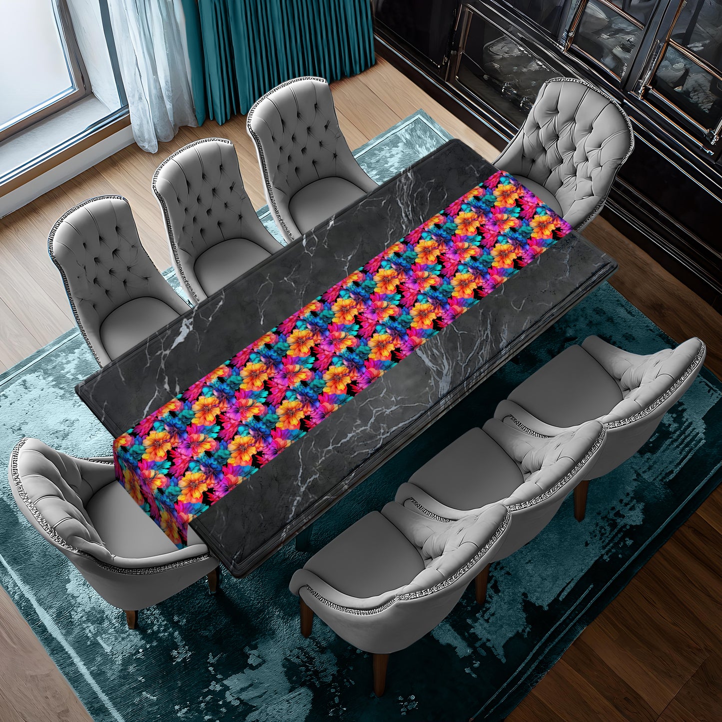 Paradise Peonies Table Runner