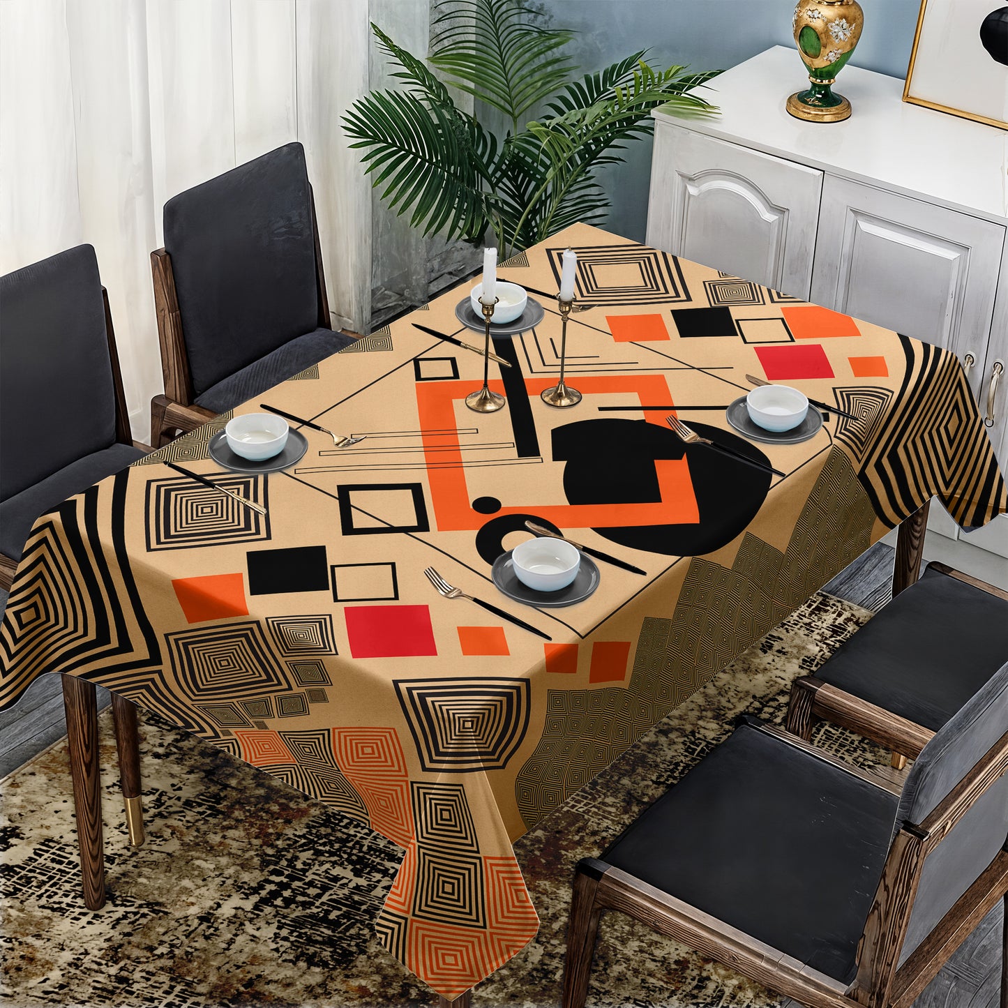 Parallel Perspectives Rectangle Tablecloth