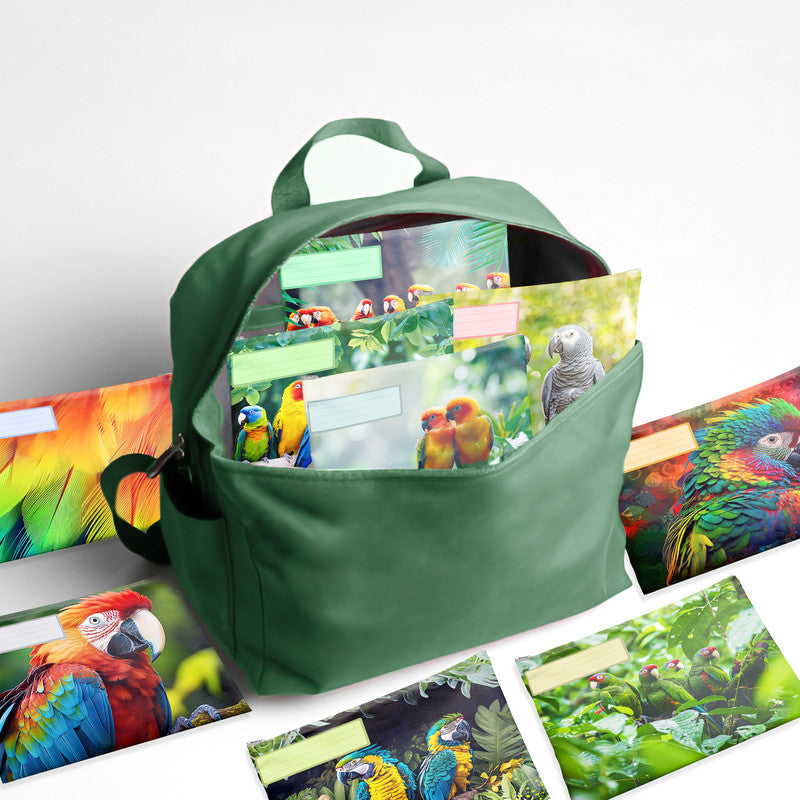 Parot Subject Savvy Book Bags Set of 9