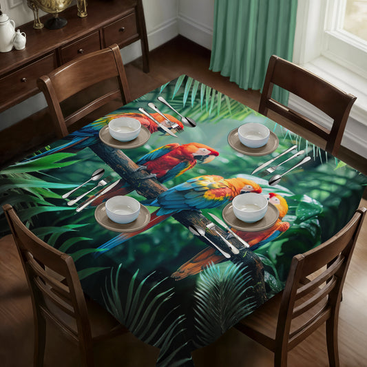 Parrot Jungle Square Tablecloth