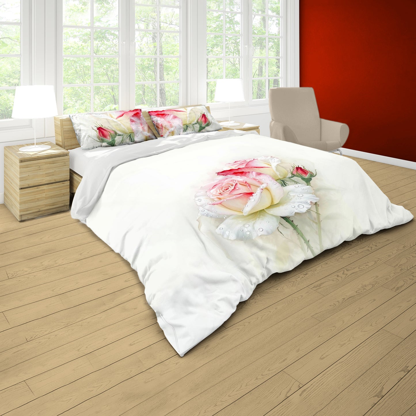 Passion Rose Duvet Cover Set