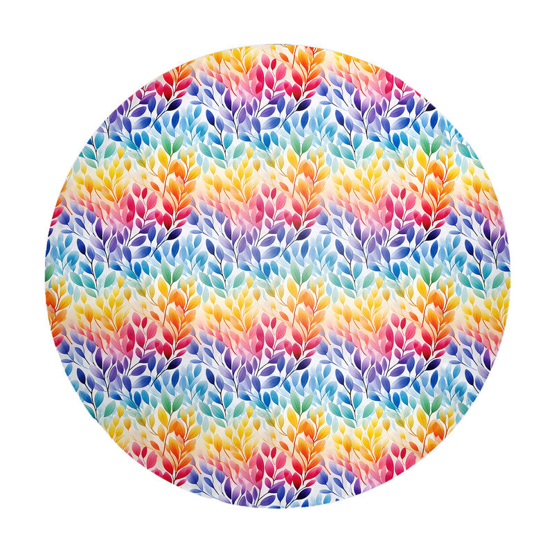 Pastel Rainbow Round Tablecloth