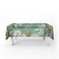 Pastel Teal Flower Pattern Rectangle Tablecloth by Mark van Vuuren